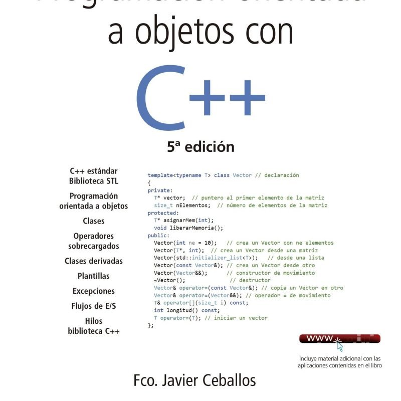 Programación orientada a objetos con C++. 5ª Edición